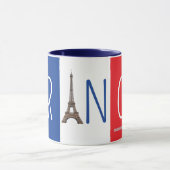 Beautiful France Flag Mug version Eiffel Tower Mok (Midden)