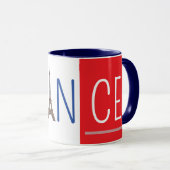 Beautiful France Flag Mug version Eiffel Tower Mok (Voorkant rechts)