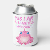 BEAUTIFUL FROG PINK UNICORN BLIKJESKOELER (Blikje Voorkant)