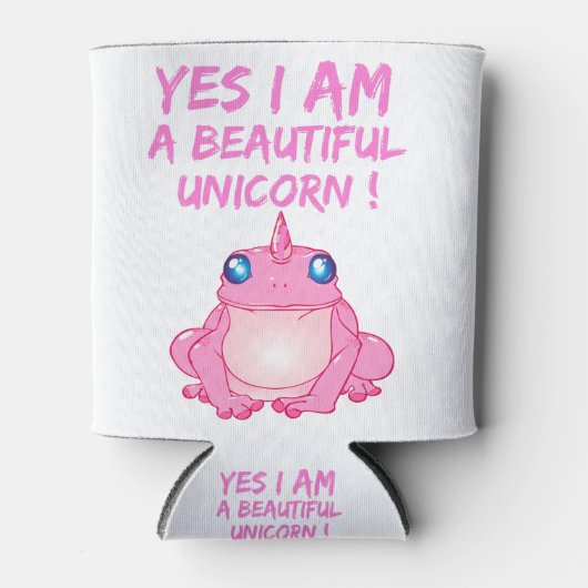 BEAUTIFUL FROG PINK UNICORN BLIKJESKOELER (Voorkant)