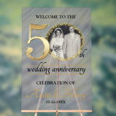 Beautiful Frosted 50th Wedding Anniversary Acryl Bord (Neutraal)