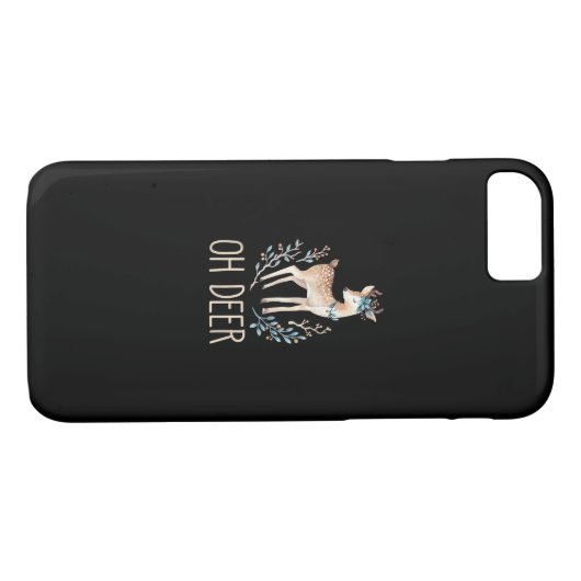 Beautiful Funny Deer Oh Deer Modern Design Case-Mate iPhone Case (Achterkant (Horizontaal))
