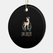 Beautiful Funny Deer Oh Deer Modern Design Keramisch Ornament (Links)