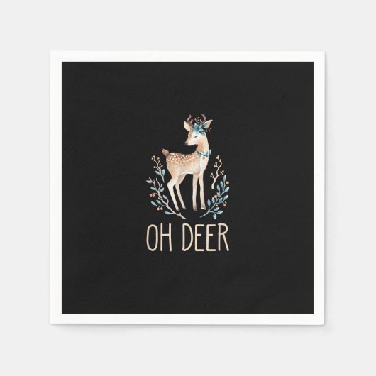 Beautiful Funny Deer Oh Deer Modern Design  Servet (Voorkant)