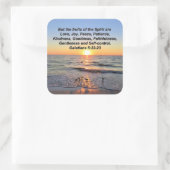 BEAUTIFUL GALATIANS 5 SUNRISE VIERKANTE STICKER (Tas)