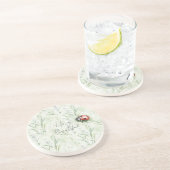 Beautiful Garden Ladybug Zandsteen Onderzetter (Zijkant)