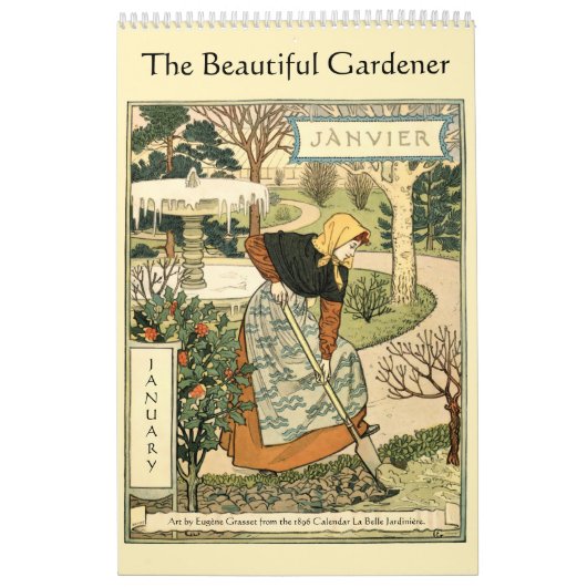 Beautiful Gardener Art Nouveau by Grasset Calendar Kalender (Hoes)