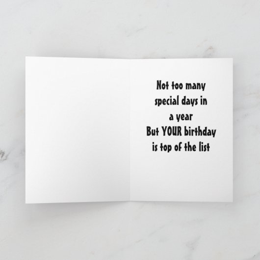 BEAUTIFUL "GEELDE ROSE" HAPPY BIRTHDAY KAART (Binnen)