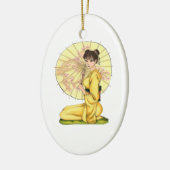BEAUTIFUL GEISHA CEREMONY KERAMISCH ORNAMENT (Links)