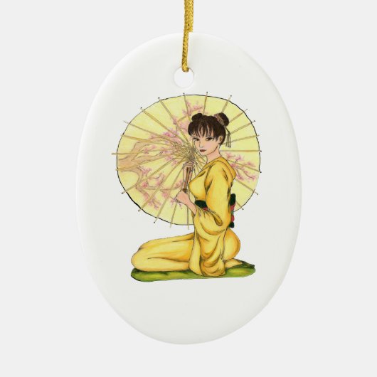 BEAUTIFUL GEISHA CEREMONY KERAMISCH ORNAMENT (Voorkant)