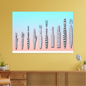 Beautiful Geometric Contemporary Cat  Canvas Afdruk (Insitu (Woonkamer))