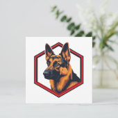 Beautiful German Shepard In A Six Sided Frame Kaart (Staand voorkant)