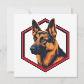 Beautiful German Shepard In A Six Sided Frame Kaart (Achterkant)