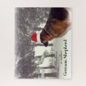 Beautiful German Shepherd in the Snow Holiday Legpuzzel (Verticaal)