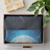 Beautiful Giant Blue Ocean Jelly Fish Decoupage Tissuepapier (Geschenk)