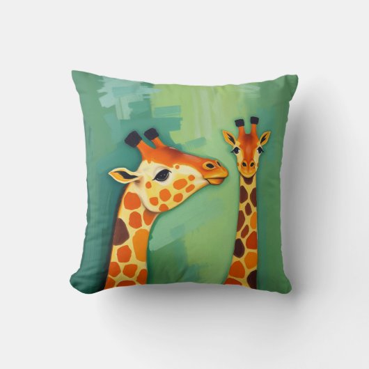 Beautiful Giraffe Throw Pillow Kussen (Voorkant)