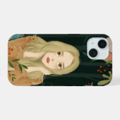 Beautiful Girl Illustration Phone Case iPhone 15 Case (Achterkant horizontaal)