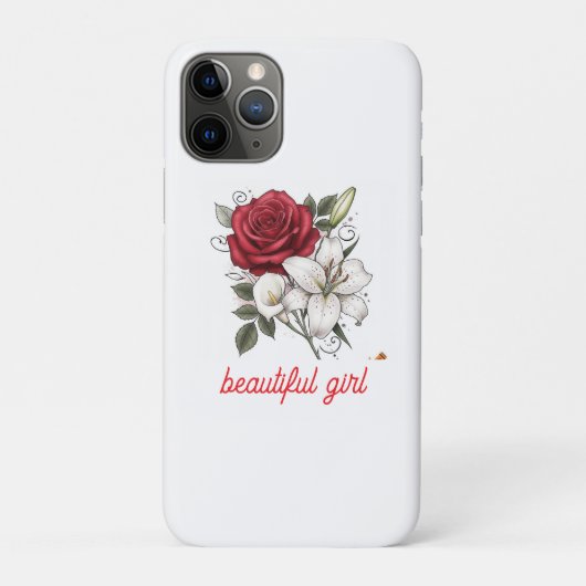 Beautiful Girl Rose Tote Bag Case-Mate iPhone Case (Achterkant)