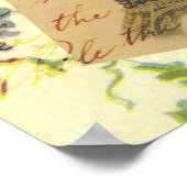 Beautiful girly vintage roses flowers Eiffel Tower Poster (Hoek)