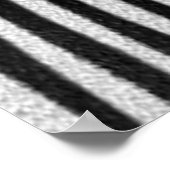 Beautiful girly zebra skin black white pink bow poster (Hoek)