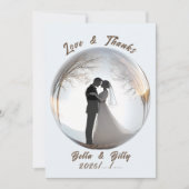 Beautiful Glass Globe Wedding Bedankkaart (Voorkant)