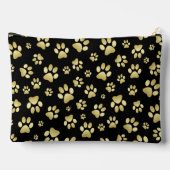 Beautiful Golden Paws Prints on Black Background Etui (Achterkant)