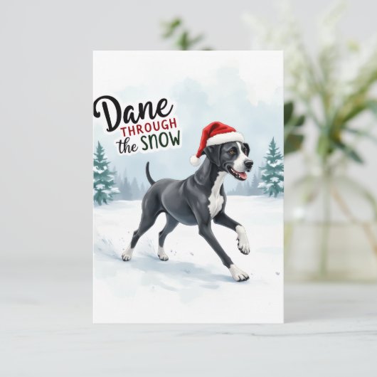 Beautiful Great Dane Card Bedankkaart (Staand voorkant)
