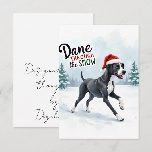 Beautiful Great Dane Card Bedankkaart (Voorkant / Achterkant)