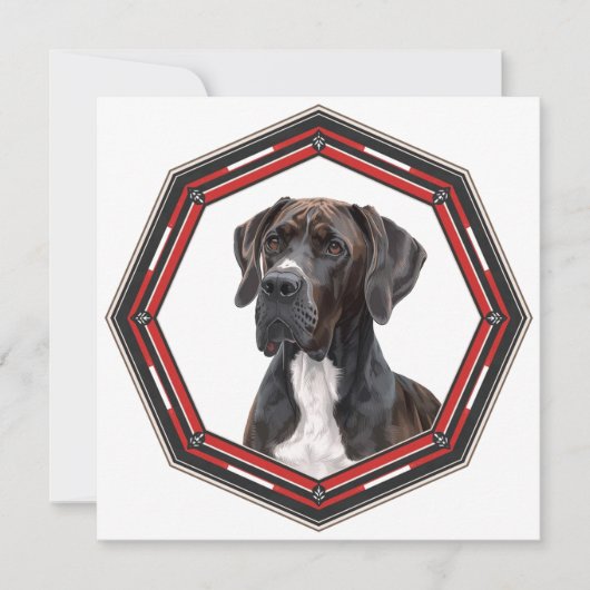 Beautiful Great Dane In A Frame Kaart (Voorkant)