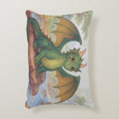 Beautiful green dragon accent kussen (Voorkant(Verticaal))