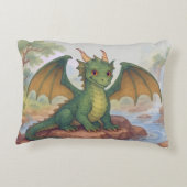 Beautiful green dragon accent kussen (Achterkant)