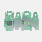 Beautiful Green Glitter Ribbon 30th Birthday Bedankdoosjes (Uitgevouwen)