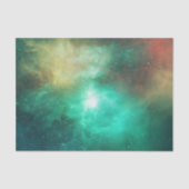 Beautiful Green Outer Space Stars Milky Way Galaxy Tissuepapier (Voorkant)