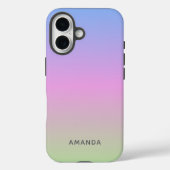 Beautiful Green Pink Blue Ombre Personalized Case-Mate iPhone Case (Achterkant)