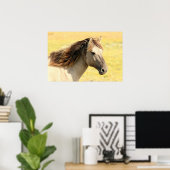 Beautiful grey wild horse poster (Thuiskantoor)