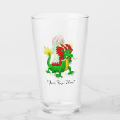 Beautiful Hand Drawn Chinese Dragon Glas (Voorkant)