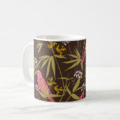 Beautiful Hand drawn parrot birds in Bamboo forest Koffiemok (Voorkant links)