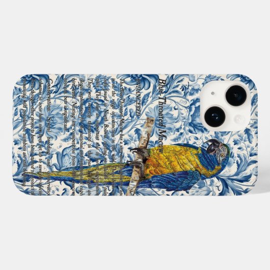 Beautiful Hand-Painted Endangered Macaw Case-Mate iPhone Case (Achterkant (horizontaal))