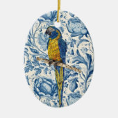 Beautiful Hand-Painted Endangered Macaw Keramisch Ornament (Voorkant)