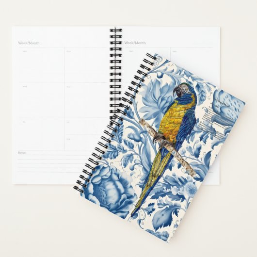 Beautiful Hand-Painted Endangered Macaw Planner (Display)