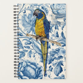 Beautiful Hand-Painted Endangered Macaw Planner