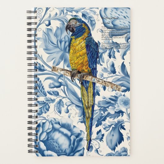 Beautiful Hand-Painted Endangered Macaw Planner (Voorkant)