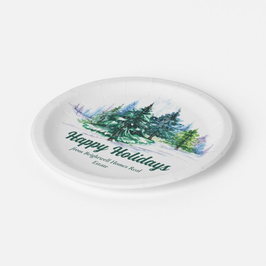 Beautiful Happy Holidays Custom Christmas Party Papieren Bordje (Gekanteld)