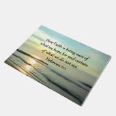 BEAUTIFUL HEBREWS 11:1 SUNRISE DEURMAT (Schuin)