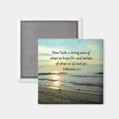 BEAUTIFUL HEBREWS 11:1 SUNRISE MAGNEET (Voorkant / Achterkant)