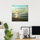 BEAUTIFUL HEBREWS 11:1 SUNRISE POSTER (Thuiskantoor)