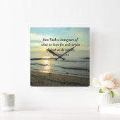 BEAUTIFUL HEBREWS 11:1 SUNRISE VIERKANTE KLOK (Huis)