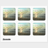BEAUTIFUL HEBREWS 11:1 SUNRISE VIERKANTE STICKER (Vel)