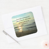 BEAUTIFUL HEBREWS 11:1 SUNRISE VIERKANTE STICKER (Envelop)