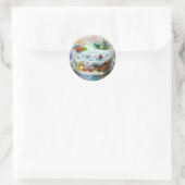 Beautiful Holiday Cake Christmas Food Ronde Sticker (Tas)